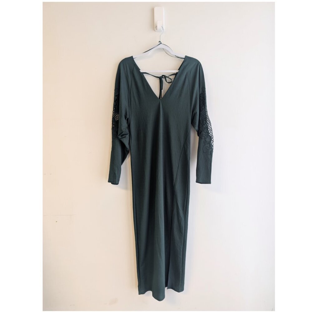 Zara long sleeve mesh cut out midi dress - Picture 4 of 10